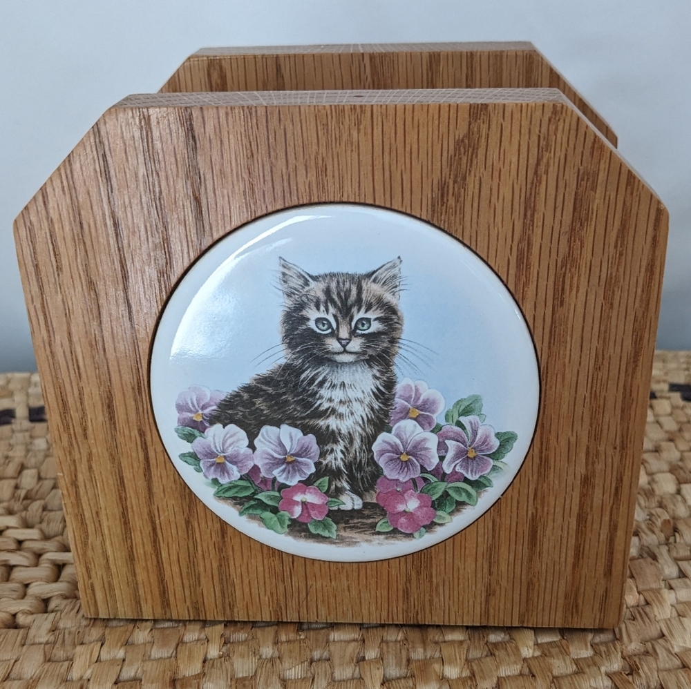 Vintage Cat Napkins Holder